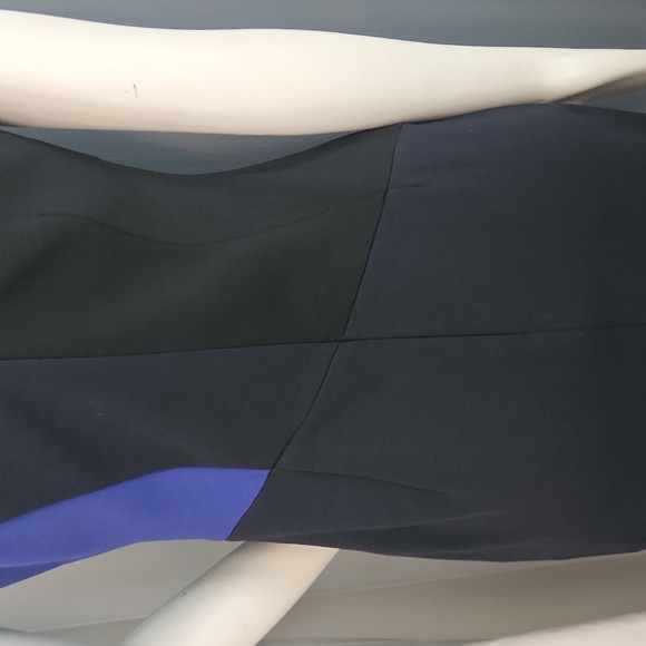DVF BODYCONE STRETCH NAVY BLACK SZ 6 - Picture 8 of 13